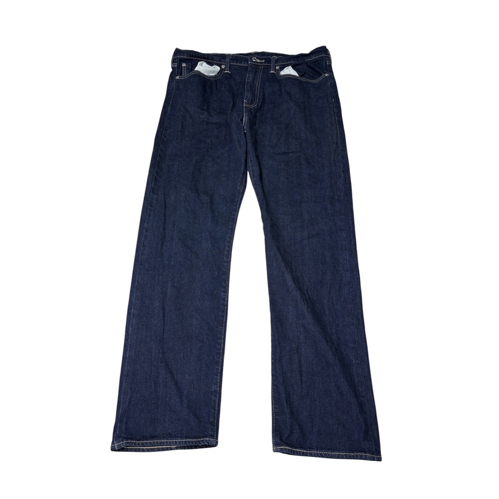 Levis 522 Slim Taper Selvedge Jeans Mens W36 L32 Dark Indigo Blue Denim